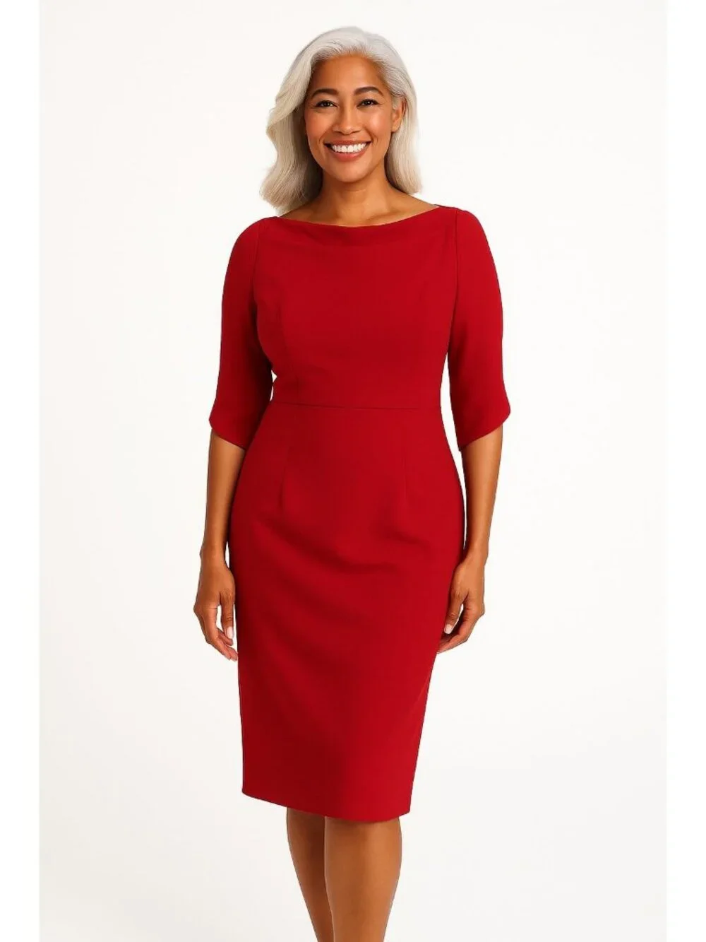 BLACK HALO Nuelle Red Sheath Dress Size 8